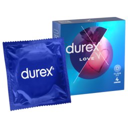 Durex Love - prezervatv pre zky penis - balenie 4 ks