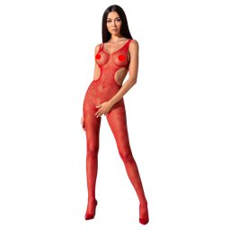 Passion - erotick overal s otvorom - mozaikov vzor erven S-L