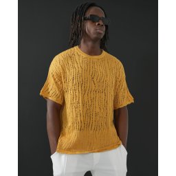 Tričko Lagos oversize mustard