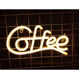 COFFEE - LED neonový reklamný pútač reklama logo visiace na stenu
