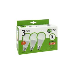 Žiarovka LED E27 9W A60 biela prírodná QTEC P1516 3ks