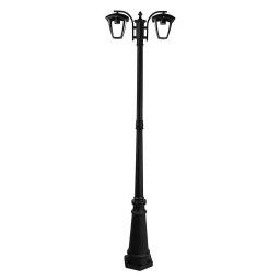 LED Solution Čierna záhradná lampa pre žiarovku 2x E27 199cm 7062