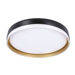 Candellux Čierno-bielo-zlaté LED stropné svietidlo Manhattan okrúhle 24W 13-17727