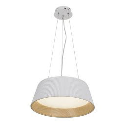 Candellux Biele závesné LED svietidlo Umbria s dreveným dekorom 24W 31-24176