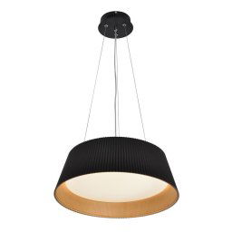 Candellux Čierne závesné LED svietidlo Umbria s dreveným dekorom 24W 31-24183
