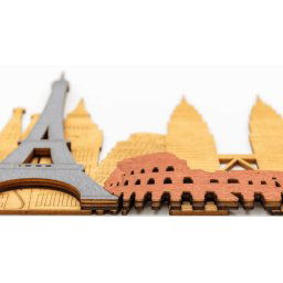 Monumenty (Pamiatky) 25ks - Veľké pre 3D drevenú mapu na stenu 105 x 25 cm