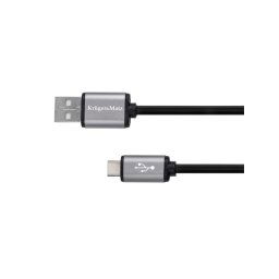 Kábel KRUGER & MATZ KM1239 Basic USB/USB-C 1m Black