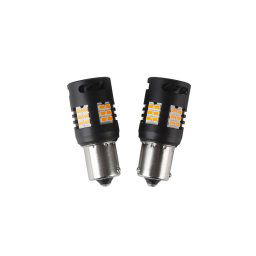 Autožiarovka LED BAU15S 12V CARCLEVER 30LED 3020SMD oranžová 2ks