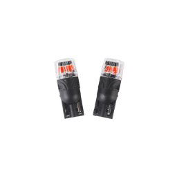 Autožiarovka LED T10 12V CARCLEVER 4LED 2835SMD červená 2ks