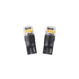 Autožiarovka LED T10 12V CARCLEVER 4LED 2835SMD oranžová 2ks