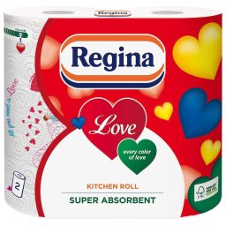 Regina Love 2-vrstvové, vzorované papierové utierky, 2 ks