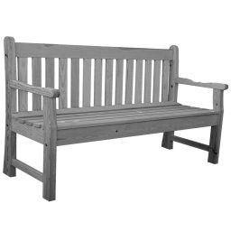 Záhradná lavica LONDON sivá - 150 cm