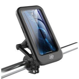 JP nastaviteľný vodeodolný držiak s magnetom na riadidlá, pre telefóny 4,5" - 7", IPX4, BH02, čierny