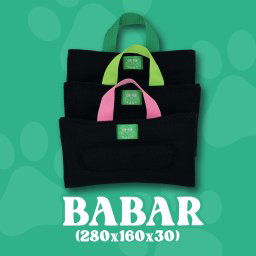 Vankúš OG BABAR 28x16cm (Stredne veľký vankúš BABAR má nasledujúce parametre: šírka 280mm, výška 160mm, hrúbka 30mm, s rúčkou o dĺžke 80mm a šírkou 30mm.)