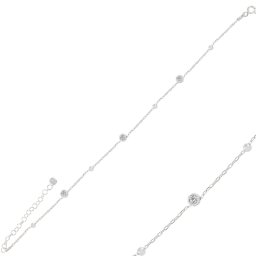 Olivie Strieborná retiazka na nohu RHODIUM 5810