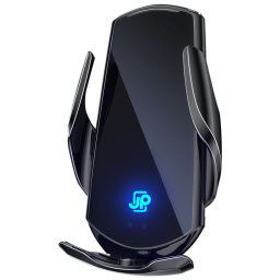 JP držiak s bezdrôtovým nabíjaním, automatickým senzorom a magnetickými adaptérmi CH01, Qi, 15W, čierny