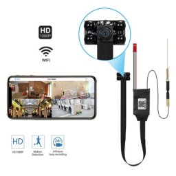 Pinhole kamera s nočným videním IR LED - Wifi P2P s FULL HD 1080P + detekcia pohybu