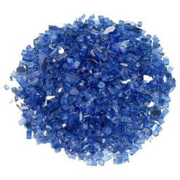 Kalené sklo ako výplň do ohniska - dekoračná výplň (sklíčka 1,7-1,9 cm) - BLUE