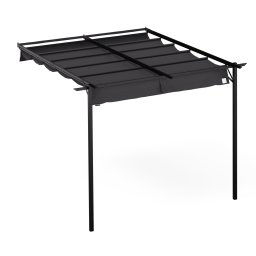 Blumfeldt Pantheon Wall Pergola, nástenná pergola, 3 x 3 m, práškovo lakovná oceľ, odolná voči poveternostným vplyvom