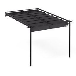 Blumfeldt Pantheon Wall Pergola, nástenná pergola, 3 x 4 m, práškovo lakovná oceľ, odolná voči poveternostným vplyvom