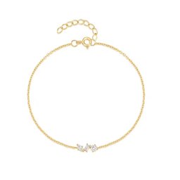 Olivie Strieborný náramok 17-20cm GOLD 9063
