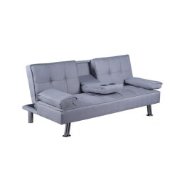 Kondela Rozkladacia pohovka, sivá látka, GOLDIA NEW