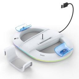 iPega P5S045 Vertical Charging Stand with RGB for PS5PS5 Slim White 57983122491