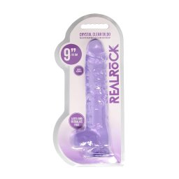 RealRock - realistick dildo - priesvitn fialov - 22 cm