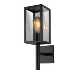 Candellux Čierne fasádne svietidlo Hosta pre žiarovku E27 IP44 21-32263