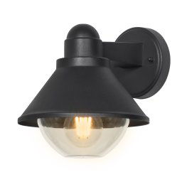 Candellux Čierne fasádne svietidlo Saginia pre žiarovku E27 IP44 21-32362