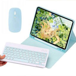 Strado Puzdro s klávesnicou a myšou pre Apple iPad Air 4 / 11 Pro / Air 5 2022, modré