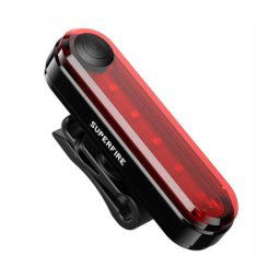 Superfire BTL01 svetlo na bicykel 230mAh, čierne/červené (BTL01)