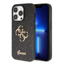 Zadný Kryt Guess PU Fixed Glitter 4G Metal Logo pre iPhone 15 Pro Max, čierna 57983116636