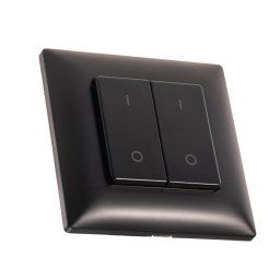 T-LED DimLED bezdrôtový ovládač nástenný čierny 2-kanálový 069146