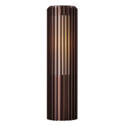 Nordlux Metalický hnedý záhradný stĺpik Aludra 45 Seaside pre žiarovku E27 45cm 2118028261