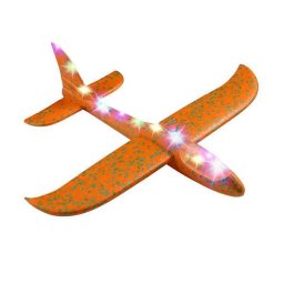 Svietiace LED hádzacie lietadlo 47x49 cm Oranžové