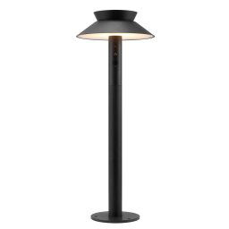 Nordlux Čierny záhradný solárny LED stĺpik Justina s pohybovým čidlom zapichovací 5W 60cm 2418098003