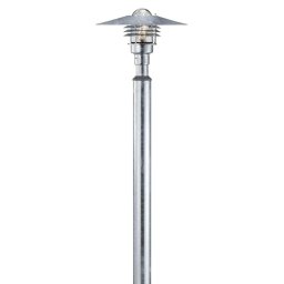 Nordlux Pozinkovaný záhradný stĺpik Vejers 2m pre žiarovku E27 200cm 25168031