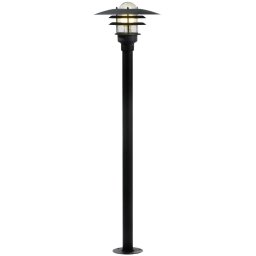 Nordlux Čierny záhradný stĺpik Lønstrup 32 pre žiarovku E27 116cm 71428003