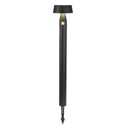 Nordlux Čierny záhradný solárny LED stĺpik Nama s pohybovým čidlom zapichovací 1W 90cm 2118278003