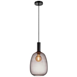 Nordlux Závesný luster z dymového skla Alton pre žiarovku E27 ø23cm 47303047