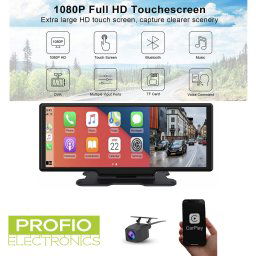Dotykový LCD monitor do auta 10" zrkadlenie obrazu s WiFi + Bluetooth + FM + 2 kamery
