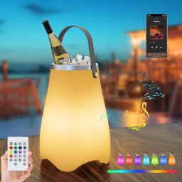 Chladiaca nadoba na flase a ľad 3L s RGB LED osvetlením + Bluetooth reproduktor 5W s IP44
