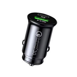 JP nabíjačka do auta 18W USB-C / USB, Power Delivery, Quick Charge 3.0, čierna