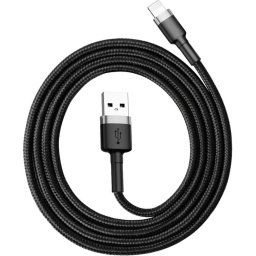 JP nylonový kábel USB na Lightning, 2 metre, čierny
