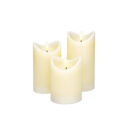 Vosková LED sviečka SOLIGHT 1V279 sada 3ks