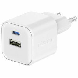 SWISSTEN GaN sieťový adaptér 1 x USB-C 45 W PD a 1 x USB-A 18 W QC 22071300