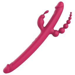 Dreamtoys - vibrtor pre bod G a klitoris - dobjac, 4 ramen - ruov