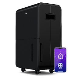 Klarstein DryFy Connect 70 odvlhčovač vzduchu, 70 l / deň, do 90 m², WiFi, ovládanie pomocou aplikácie, 8 L nádrž na vodu