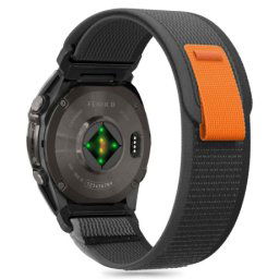 Tech-Protect Nylon remienok na Garmin Fenix 5x / 5x Plus / 6x / 6x Pro / 7x / 8 51mm, black/orange